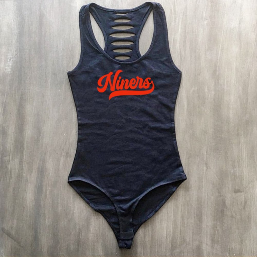 Black San Francisco Football Bodysuit, Women's Niners/49ers Gift.